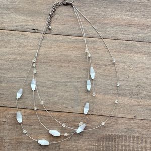 White beaded necklace